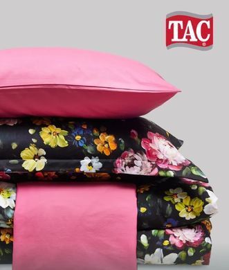 Фото Комплект постільної білизни TAC 100% Бавовна Сатин Digital Molly Siyah Чорний p-60295683