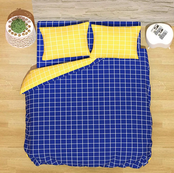 Фото Постельное белье Ранфорс 100% Хлопок Squares Blue
