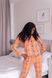 Фото №1 из 10 товара Женский домашний костюм-пижама 100% Хлопок Брюки + Рубашка Оранжевая