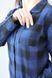 Фото №2 з 10 товару Жіночий домашній костюм-піжама 100% Бавовна Штани + Сорочка Синій з Чорним 030-17 Синій з чорним