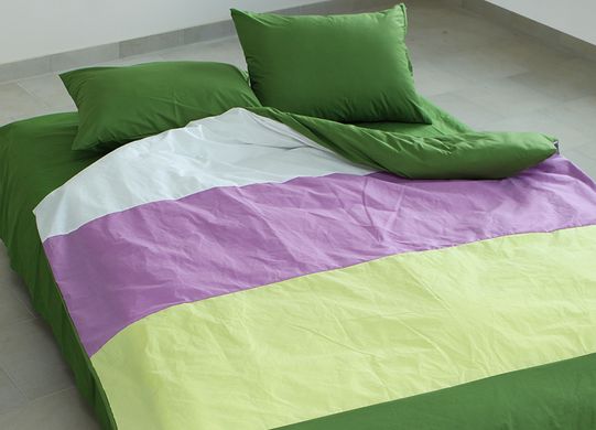 Фото Комплект постельного белья ТМ Tag Ранфорс 100% Хлопок Color Mix Зеленый CM-R13