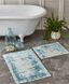Фото №1 з 3 товару Набір килимків у ванну Sarah Anderson - Lery su Yesil Зелений