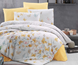 Фото №1 из 3 товара Комплект постельного белья ТМ Tag Ранфорс Лимонные Бабочки G1557