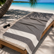 Фото №1 з 6 товару Рушник пляжний Пештемаль 100% Бавовна Nomad Black Turkey Zeron Turkish Towel SULTAN