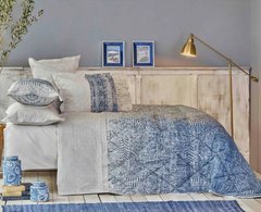 Фото Набор постельного белья с одеялом Karaca Home Marea Mavi Голубой