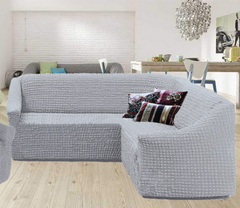 Фото Чехол для углового дивана без юбки Turkey № 7 Серый