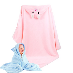 Фото Детское плюшевое полотенце с углом Home Brand Светло-розовое