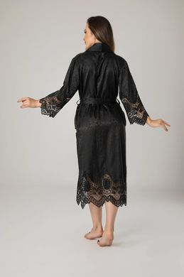 Фото Жіночий бамбуковий халат Nusa Бамбук/Шовк Black Чорний 15055
