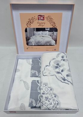 Фото Комплект постільної білизни TAC 100% Бавовна Сатин Paisley Indigo р-60294174