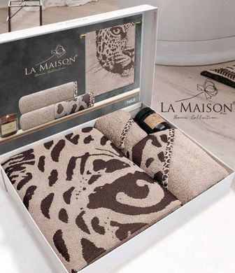 Фото Набір махрових рушників La Maison 100% Бавовна Tigle Kahve 50Х90 + 70Х140 + 30х50