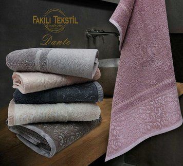 Фото Набір з 6-ти махрових бавовняних рушників Dante Fakili Пастель m018673 m018674