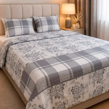 Фото Комплект постільної білизни Poplin Keyli Gri
