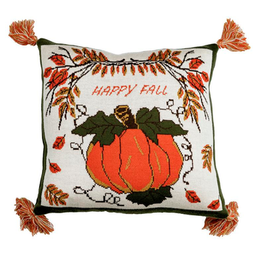 Фото Подушка в'язана декоративна Прованс Happy Fall Гарбуз 029745