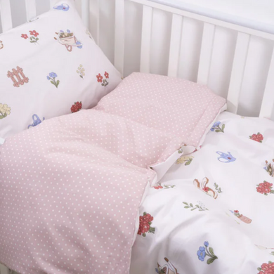 Фото Комплект білизни в дитяче ліжечко Viluta Сатин Твіл № 694 простирадло на гумці Вілюта Вилюта