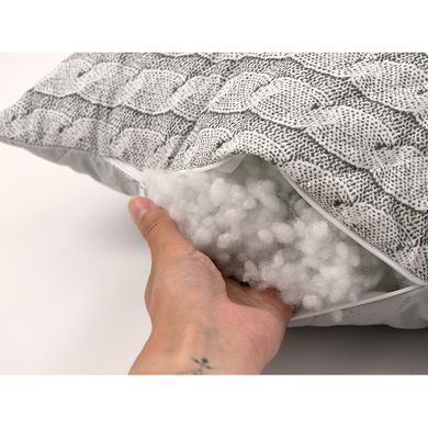 Фото Подушка стьобана на блискавці Grey Braid середньої жорсткості 310.52СМ_Grey Braid