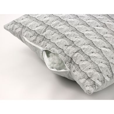 Фото Подушка стьобана на блискавці Grey Braid середньої жорсткості 310.52СМ_Grey Braid