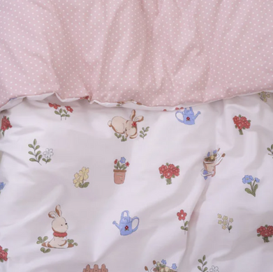 Фото Комплект белья в детскую кроватку Viluta Сатин Твил № 694 простынь на резинке
