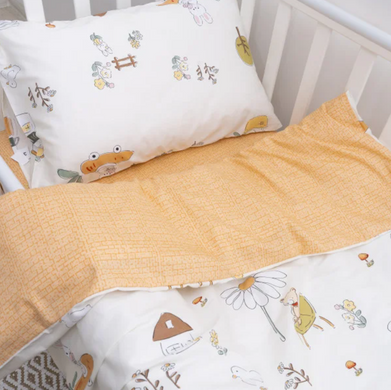 Фото Комплект белья в детскую кроватку Viluta Сатин Твил № 691 простынь на резинке