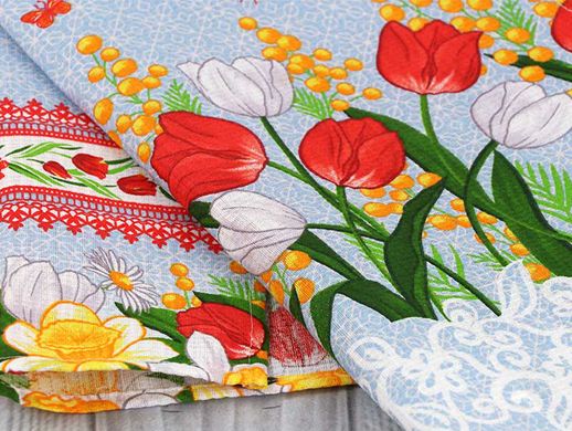 Фото Набор кухонных полотенец Руно Весенние цветы 3 штуки