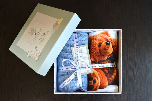 Фото Постельное белье для младенцев + Плед First Choice Baby Digital Satin Nirvana Set Bear