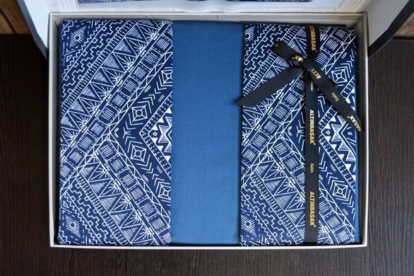 Фото Комплект постільної білизни Janet Сатин Люкс Altinbasak Сіро-блакитний