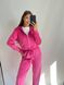 Фото №3 из 6 товара Женский велюровый спортивный костюм на молнии с капюшоном Лайт Розовый