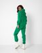 Фото №2 з 9 товару Теплий жіночий спортивний костюм Футер на флісі Зелений 063/21 зеленій