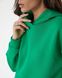 Фото №4 з 9 товару Теплий жіночий спортивний костюм Футер на флісі Зелений 063/21 зеленій