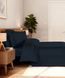 Фото №2 з 5 товару Постільна білизна La Romano Mona Premium Satin Montova Navy Blue хм41597