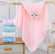 Фото №5 из 8 товара Детское плюшевое полотенце с углом Home Brand Светло-розовое