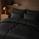Фото №2 з 2 товару Комплект постільної білизни Stripe Black Selena Сатин Страйп Чорний 310080 С310080П