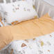 Фото №3 из 5 товара Комплект белья в детскую кроватку Viluta Сатин Твил № 691 простынь на резинке