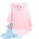 Фото №1 из 8 товара Детское плюшевое полотенце с углом Home Brand Светло-розовое