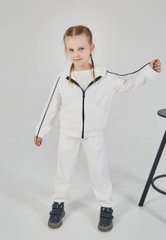Фото Дитячий спортивний велюровий костюм на блискавці з каптуром Кокосовий 300