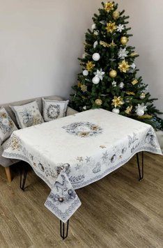 Фото Скатерть новогодняя гобеленовая Прованс Silver Star