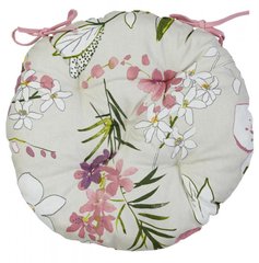 Фото Круглая подушка декоративная для стула Прованс Орхидея