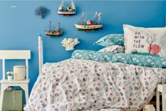 Фото Комплект постельного белья Karaca Home - Deep 2018-1 голубой Подростковый