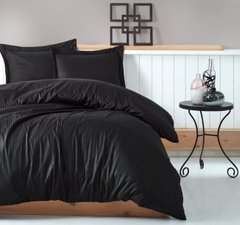 Фото Комплект постельного белья Sateen Stripe Cotton Box Black Чёрный