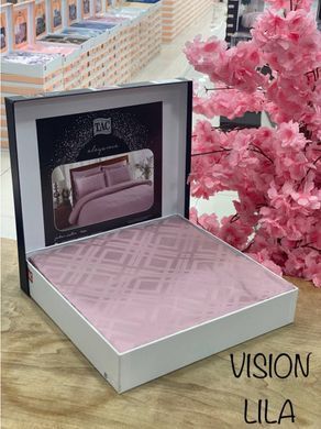 Фото Постельное белье TAC Vision Lilla Сатин Жаккард 100% Хлопок Лиловая