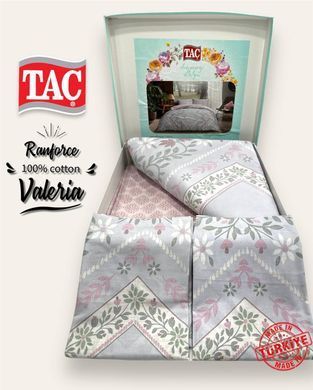 Фото Комплект постельного белья TAC Valeria Pink Ранфорс 100% Хлопок