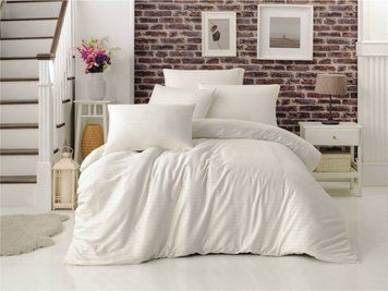 Фото Комплект постільної білизни Sateen Stripe Gold Soft Life White Білий 6002305