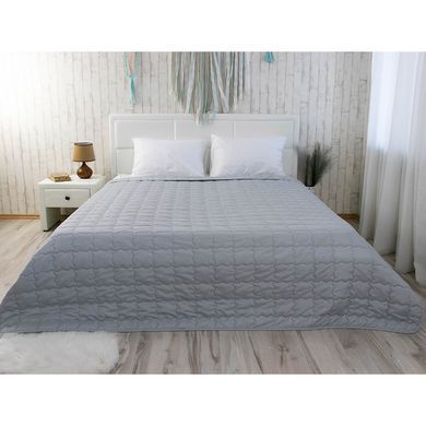 Фото Двостороннє стьобане покривало Soft Line Сіре