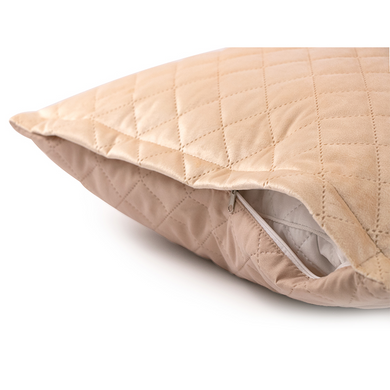 Фото Велюровый чехол на подушку Руно Velour Beige Ромб Бежевый