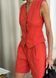Фото №5 з 10 товару Елегантна жіноча жилетка Бавовна/Льон Кораловий 035051 035147 035157