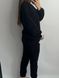 Фото №6 из 10 товара Черный женский трикотажный спортивный костюм Хлопок Футер Петля