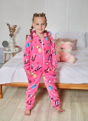 Фото Детская махровая пижама Кингуруми Welsoft Розовая 9000