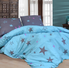 Фото Комплект постельного белья Цветные Звезды Selena Бязь Люкс 100175
