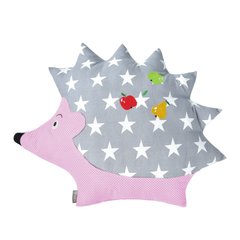 Фото Декоративна подушка-іграшка Papaella Їжачок Сірий + Рожевий