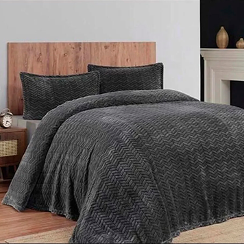 Фото Покрывало с наволочками Merinos Modern Sense Темно-серое