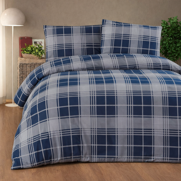 Фото Тепла байкова постільна білизна Фланель Cotton Collection Flanel Pazen Stone Lacivert